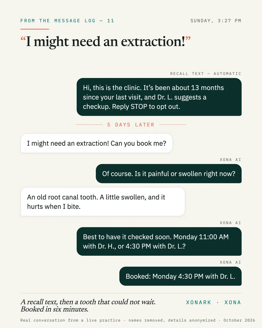 Episode 11 — real conversation card: I might need an extraction!